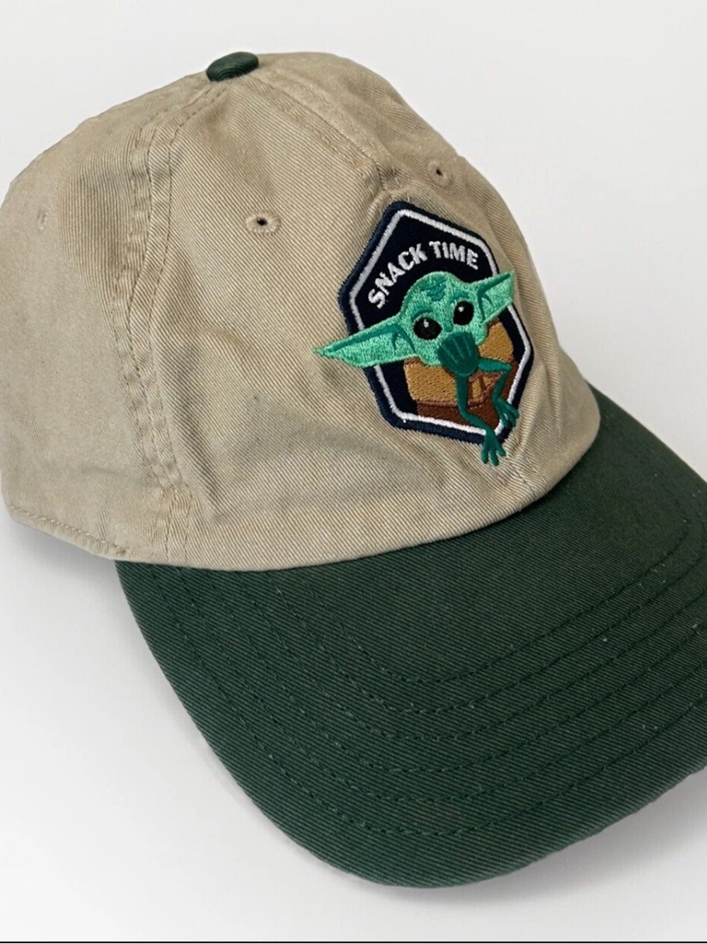 Vintage Star Wars The Mandalorian Baby Yoda Baseball Cap "Snack Time"